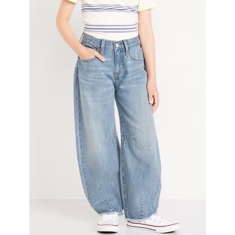 Old Navy Girls Super Baggy Barrel-Leg Jeans - Size 12